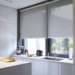 Transparent Roller Blinds “Roll Light Grey”, 60x200 cm, 80x200 cm, 100x200 cm, 120x200 cm, 140x200 cm, 160x200 cm, 180x200 cm. Light grey roller blinds with subtle texture.