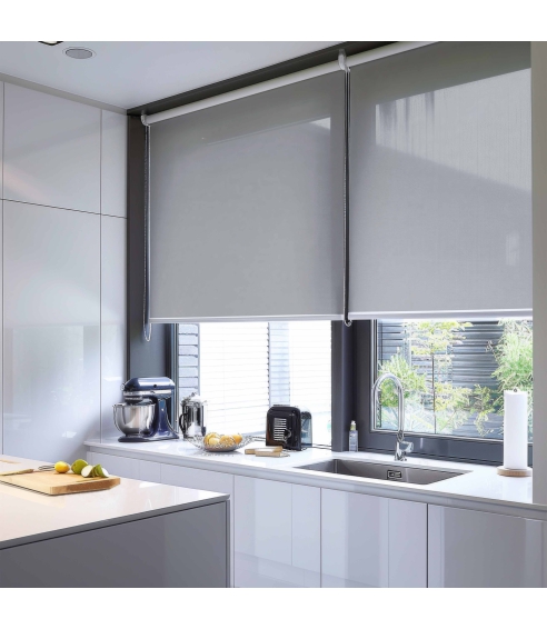 Transparent Roller Blinds “Roll Light Grey”. Curtains