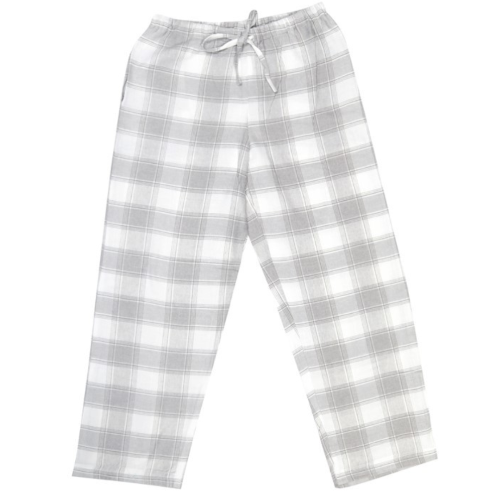 Pyjamas „Grey checks“, S/M, L, XL. Dark-toned soft cotton terry pajama
