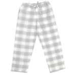 Pyjamas „Grey checks“, S/M, L, XL. Dark-toned soft cotton terry pajama