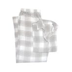 Pyjamas „Grey checks“, S/M, L, XL. Solid-color cotton pajama with soft terry texture