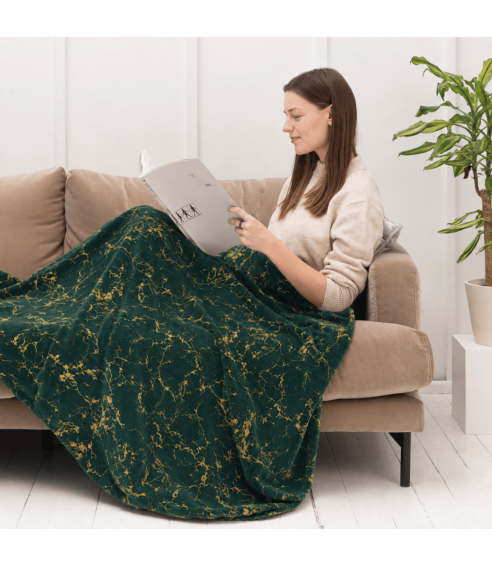 Blanket „Gilded Green fleece blanket“. Blankets