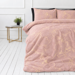 Plush Bedding Set “Minky Gilded Rose”. Plush Bedding, 200x220 cm. Pastel pink bedding with irregular gold-colored marble-inspired details. Plush Bedding Set “Minky Gilded Rose”. Plush Bedding, 200x220 cm. Pastel pink bedding with irregular gold-colored marble-inspired details.