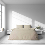 Plush Bedding Set “Minky Beige”. Plush Bedding, 200x220 cm. Classic sand plush bedding set creating warmth and comfort.