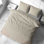Plush Bedding Set “Minky Beige”. Plush Bedding, 200x220 cm. Light beige plush bedding set with a smooth, velvety surface.