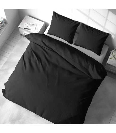 Plush Bedding Set “Minky Black”. Bedding sets 200x220