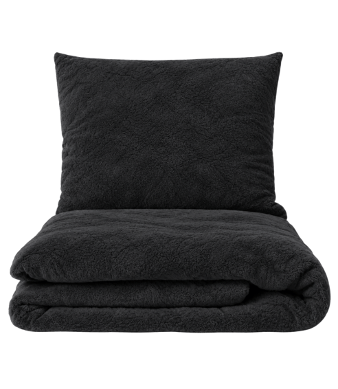 Plush Bedding Set “Minky Black”. Bedding sets 200x220