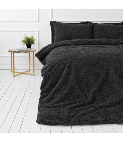 Plush Bedding Set “Minky Black”. Bedding sets 200x220