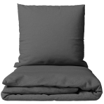 Plush Bedding Set “Minky Dark Grey”. Gray bedding sets, 200x220 cm. Dark grey plush bedding set for a cozy and elegant atmosphere.