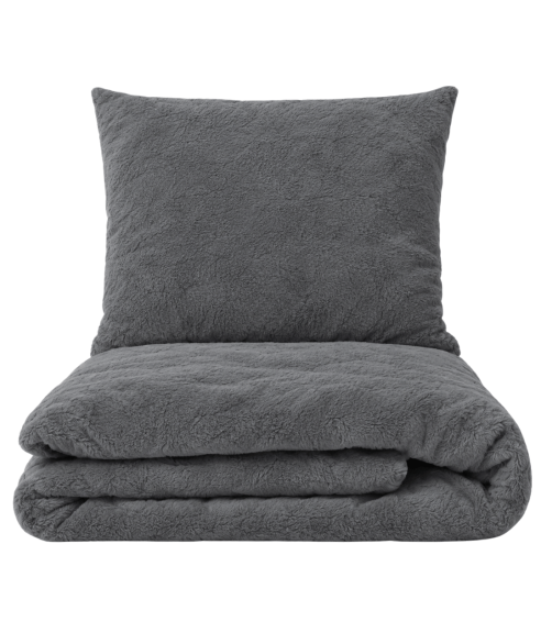 Plush Bedding Set “Minky Dark Grey”. Bedding sets 200x220