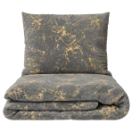 Plush Bedding Set “Minky Gilded Grey”. Plush Bedding, 200x220 cm. Grey bedding set with a striking golden marble vein pattern. Plush Bedding Set “Minky Gilded Grey”. Plush Bedding, 200x220 cm. Grey bedding set with a striking golden marble vein pattern.