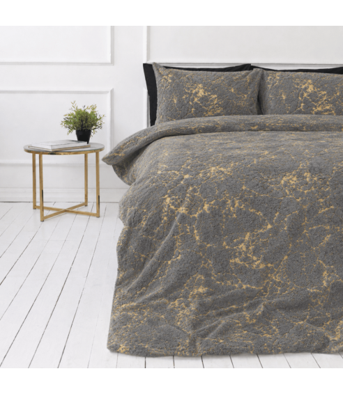 Plush Bedding Set “Minky Gilded Grey”. Bedding sets 200x220