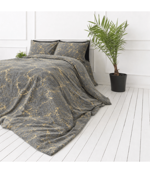 Plush Bedding Set “Minky Gilded Grey”. Bedding sets 200x220