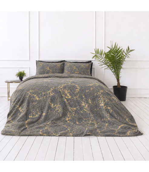 Plush Bedding Set “Minky Gilded Grey”. Bedding sets 200x220