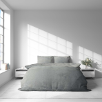 Plush Bedding Set “Minky Grey Solid”. Gray bedding sets, 200x220 cm