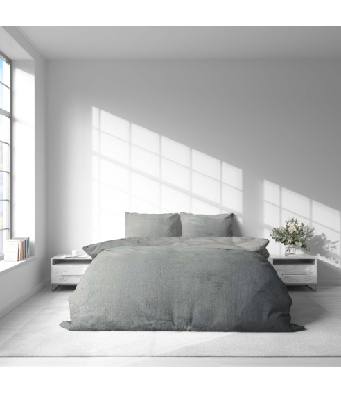 Plush Bedding Set “Minky Grey Solid”. Bedding sets 200x220