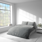 Plush Bedding Set “Minky Grey Solid”. Gray bedding sets, 200x220 cm