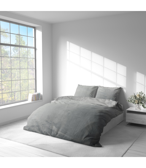 Plush Bedding Set “Minky Grey Solid”. Bedding sets 200x220