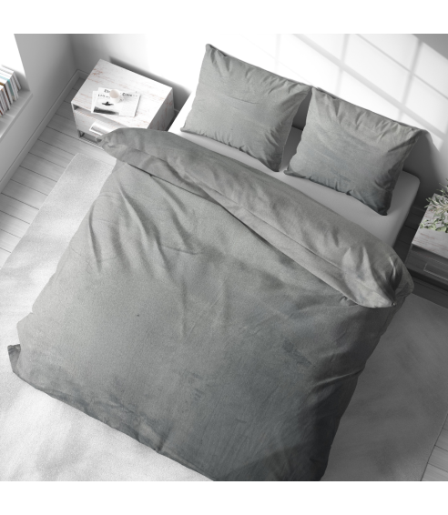 Plush Bedding Set “Minky Grey Solid”. Bedding sets 200x220
