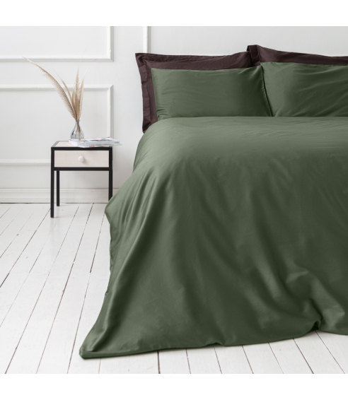 Premium satin pillowcases “Dark green”. Pillowcases 50x70
