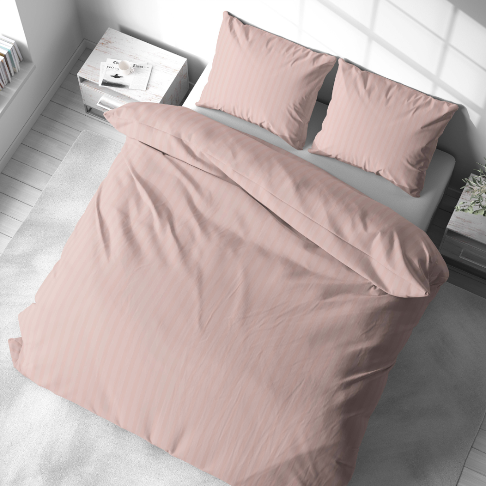 Premium satin pillowcases “Peachy Stripe Satin”