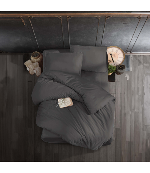 Premium Sateen Bedding Set „Anthracite“. Satin bedding sets