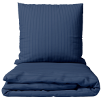 Premium Sateen Bedding Set „Blue Stripe Satin“. Bedding sets 135x200, 140x200 cm, 180x200 cm, 200x200 cm. Dark blue bedding set with subtle stripes.