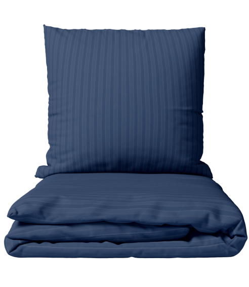 Premium Sateen Bedding Set „Blue Stripe Satin“. Satin bedding sets