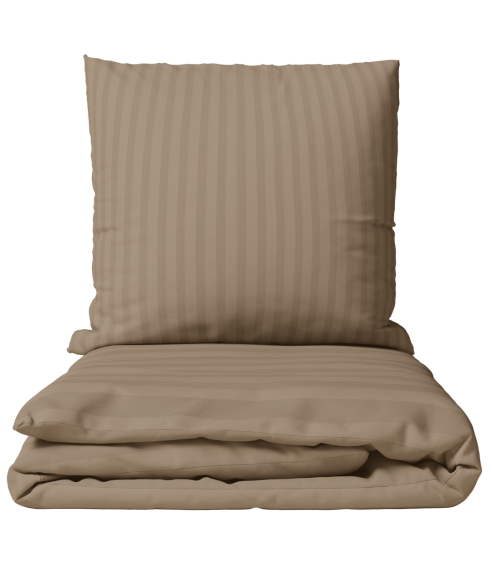 Premium Sateen Bedding Set „Brandy Stripe Sateen“. Satin bedding sets