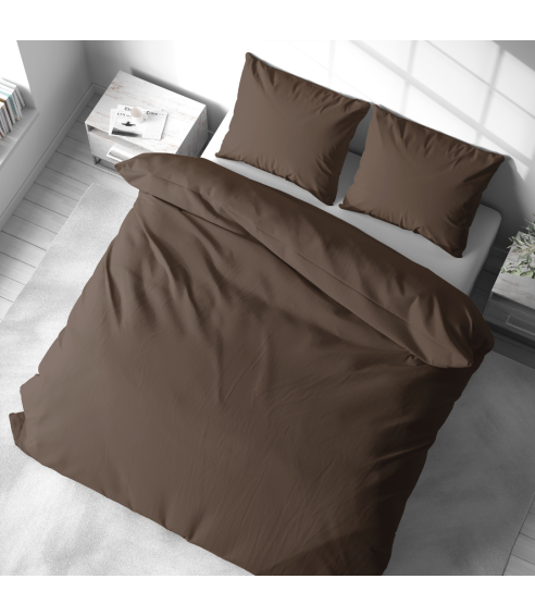 Premium Sateen Bedding Set "Brown". Satin bedding sets