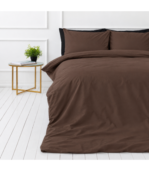 Premium Sateen Bedding Set "Brown". Satin bedding sets