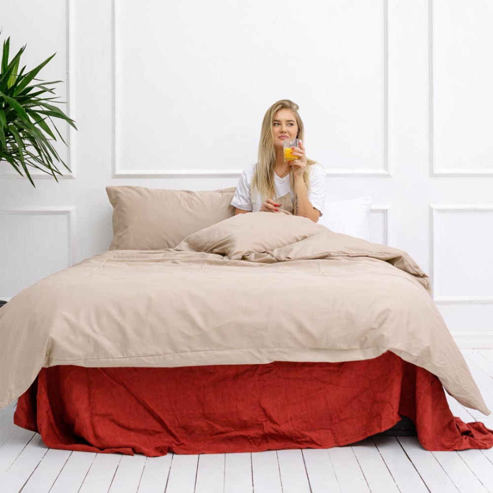 Premium Sateen Bedding Set „Classic coffee“. Bedding sets 150x200, 140x200 cm, 150x200 cm, 160x200 cm, 180x200 cm, 200x200 cm, 200x220 cm, 220x240 cm