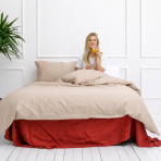 Premium Sateen Bedding Set „Classic coffee“. Bedding sets 150x200, 140x200 cm, 150x200 cm, 160x200 cm, 180x200 cm, 200x200 cm, 200x220 cm, 220x240 cm