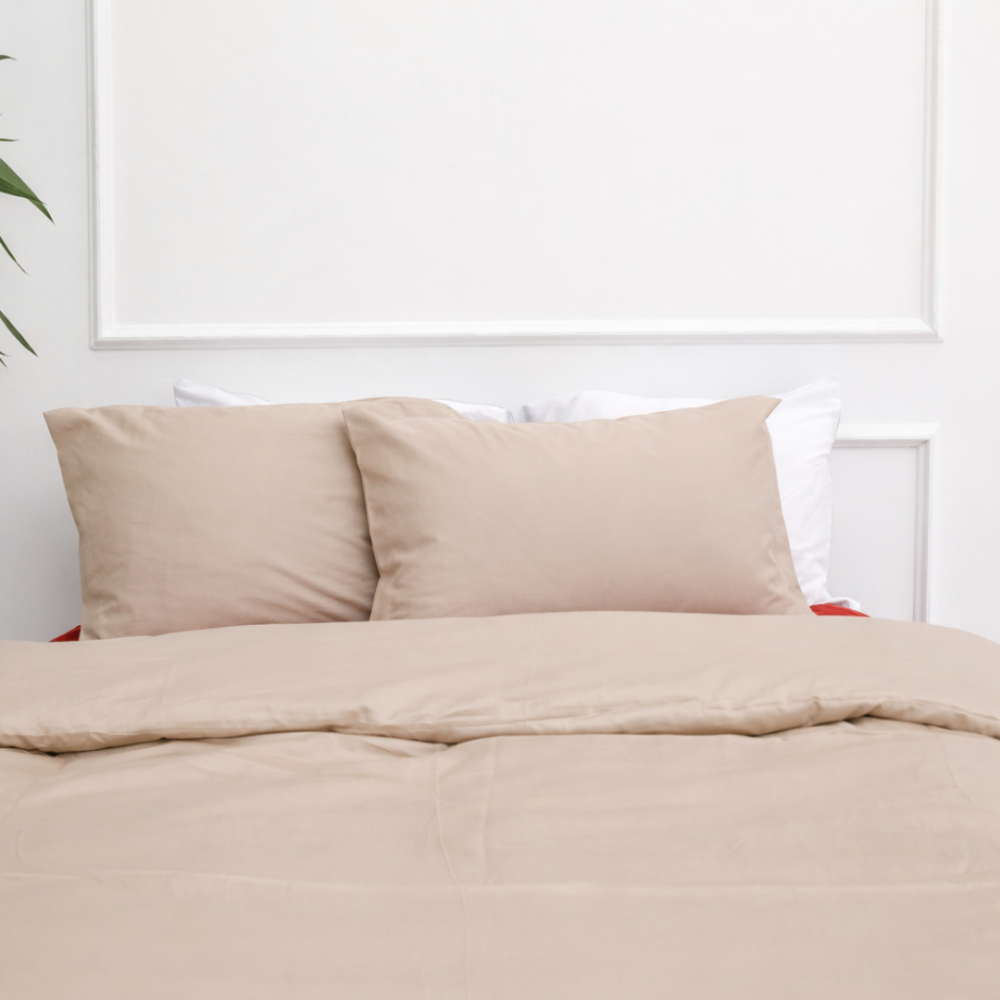 Premium Sateen Bedding Set „Classic coffee“. Bedding sets 150x200, 140x200 cm, 150x200 cm, 160x200 cm, 180x200 cm, 200x200 cm, 200x220 cm, 220x240 cm