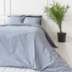 Premium Sateen Bedding Set „Classic grey“. Bedding sets 155x200, 140x200 cm, 200x200 cm, 200x220 cm. Calm gray satin bedding set.