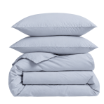 Premium Sateen Bedding Set „Classic grey“. Mako cotton sateen bedding, 140x200 cm, 200x200 cm, 200x220 cm. Elegant gray satin bedding set.