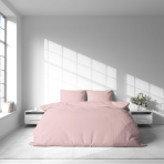 Premium Sateen Bedding Set „Classic pink“. Bedding sets 150x200, 100x140 cm, 140x200 cm, 150x200 cm, 160x200 cm, 180x200 cm, 200x200 cm, 200x220 cm, 220x240 cm. Soft light pink elegant minimalist bedding set