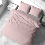 Premium Sateen Bedding Set „Classic pink“. Bedding sets 150x200, 100x140 cm, 140x200 cm, 150x200 cm, 160x200 cm, 180x200 cm, 200x200 cm, 200x220 cm, 220x240 cm. Subtle pink modern simple design bedding set