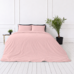 Premium Sateen Bedding Set „Classic pink“. Mako cotton sateen bedding, 140x200 cm, 200x200 cm, 200x220 cm. Subtle pink modern simple design bedding set Premium Sateen Bedding Set „Classic pink“. Mako cotton sateen bedding, 140x200 cm, 200x200 cm, 200x220 cm. Subtle pink modern simple design bedding set