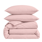 Premium Sateen Bedding Set „Classic pink“. Mako cotton sateen bedding, 140x200 cm, 200x200 cm, 200x220 cm. Light pink minimalist design bedding set