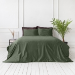 Premium Sateen Bedding Set „Dark green“. Bedding sets 135x200, 140x200 cm, 200x200 cm, 200x220 cm