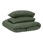 Premium Sateen Bedding Set „Dark green“. Bedding sets 135x200, 140x200 cm, 200x200 cm, 200x220 cm. Luxurious dark green satin bedding set.