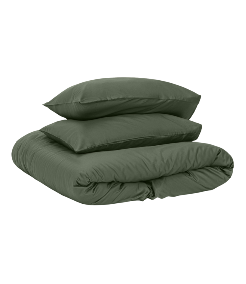 Premium Sateen Bedding Set „Dark green“. Satin bedding sets
