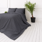 Premium Sateen Bedding Set „Dark Grey sateen“. Mako cotton sateen bedding, 140x200 cm, 150x200 cm, 160x200 cm, 180x200 cm, 200x200 cm, 200x220 cm, 220x240 cm