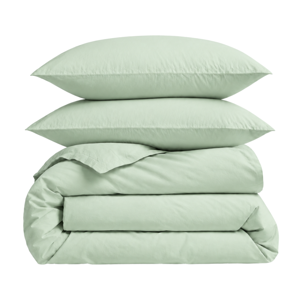 Premium Sateen Bedding Set „Eucalyptus“. Mako cotton sateen bedding, 100x140 cm, 140x200 cm, 150x200 cm, 160x200 cm, 180x200 cm, 200x200 cm, 200x220 cm, 220x240 cm. Light green minimalist design bedding set Premium Sateen Bedding Set „Eucalyptus“. Mako cotton sateen bedding, 100x140 cm, 140x200 cm, 150x200 cm, 160x200 cm, 180x200 cm, 200x200 cm, 200x220 cm, 220x240 cm. Light green minimalist design bedding set