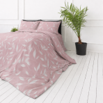 Premium Sateen Bedding Set „Flopsie“. Mako cotton sateen bedding, 140x200 cm, 150x200 cm, 160x200 cm, 180x200 cm, 200x200 cm, 200x220 cm, 220x240 cm. Ash rose bedding set with a subtle leaf design Premium Sateen Bedding Set „Flopsie“. Mako cotton sateen bedding, 140x200 cm, 150x200 cm, 160x200 cm, 180x200 cm, 200x200 cm, 200x220 cm, 220x240 cm. Ash rose bedding set with a subtle leaf design