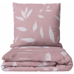 Premium Sateen Bedding Set „Flopsie“. Mako cotton sateen bedding, 140x200 cm, 150x200 cm, 160x200 cm, 180x200 cm, 200x200 cm, 200x220 cm, 220x240 cm. Pink bedding set with a white botanical leaf pattern Premium Sateen Bedding Set „Flopsie“. Mako cotton sateen bedding, 140x200 cm, 150x200 cm, 160x200 cm, 180x200 cm, 200x200 cm, 200x220 cm, 220x240 cm. Pink bedding set with a white botanical leaf pattern