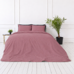 Premium Sateen Bedding Set „Grape sateen“. Mako cotton sateen bedding, 140x200 cm, 150x200 cm, 160x200 cm, 180x200 cm, 200x200 cm, 200x220 cm, 220x240 cm. Soft pink bedding set for a cozy bedroom interior