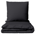 Premium Sateen Bedding Set „Graphite Satin“. Bedding sets 135x200, 140x200 cm, 200x200 cm, 200x220 cm. Dark gray duvet and pillowcase set without patterns.