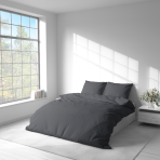 Premium Sateen Bedding Set „Graphite Stripe Satin“. Bedding sets 135x200, 140x200 cm, 200x200 cm